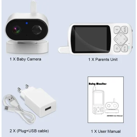 Niania elektroniczna Baby Monitor GHB ABM800 + ładowarka
