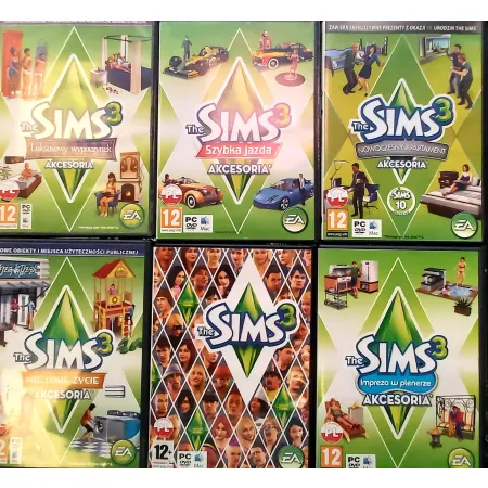 The Sims 3 PL + 6x Dodatki Zestaw gier PC