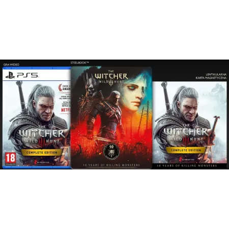 Wiedźmin 3 Dziki Gon - Edycja Gry Roku + Jubileuszowy Steelbook PL PS5 Folia