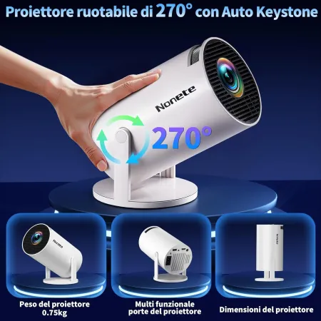 Projektor Ultra HD 2026 WiFi 6 BT 5.0 Android 11 Netflix Youtube USB