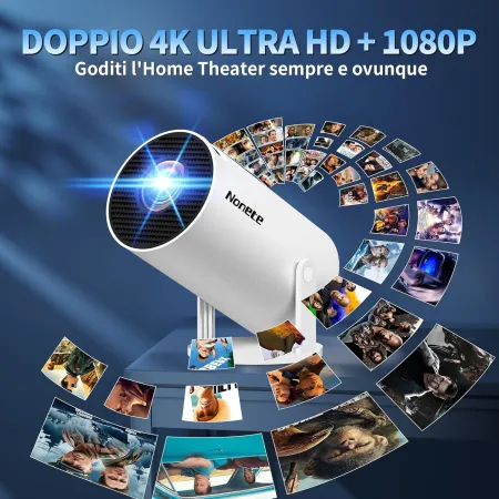Projektor Ultra HD 2026 WiFi 6 BT 5.0 Android 11 Netflix Youtube USB
